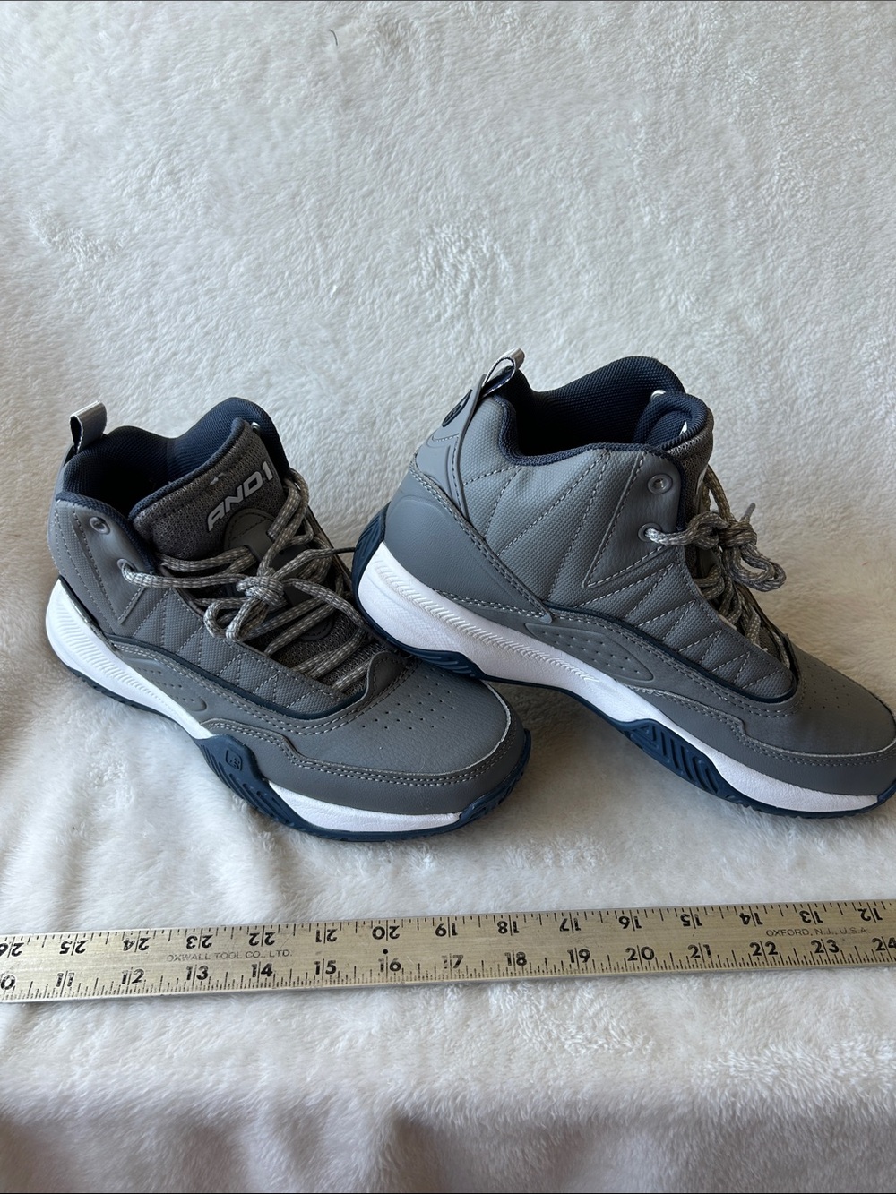 AND1 Gray High-Top Basketball Sneakers size 7